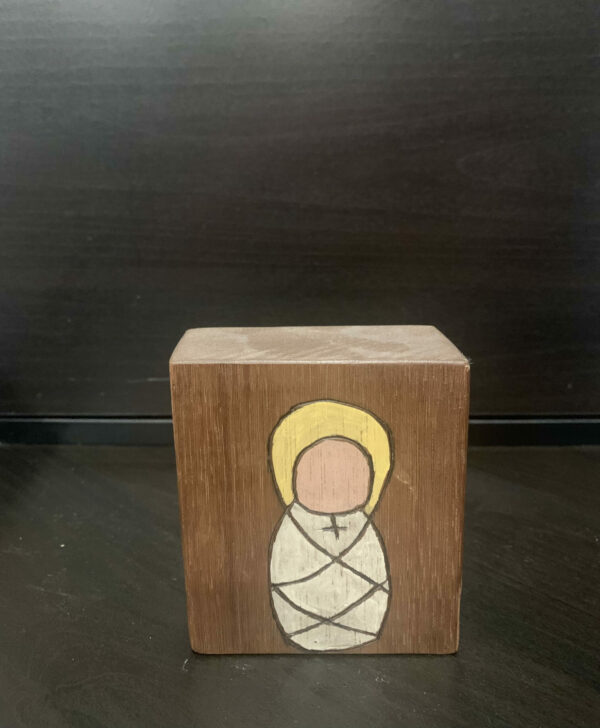 Handmade figure of baby Jesus